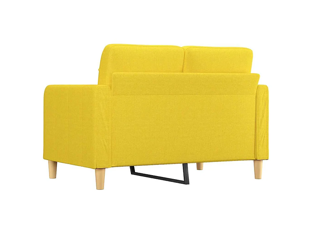 Canapé 2 places en tissu jaune
