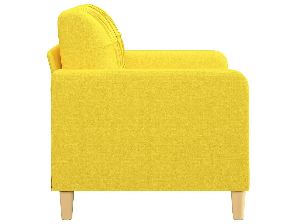 Canapé 2 places en tissu jaune