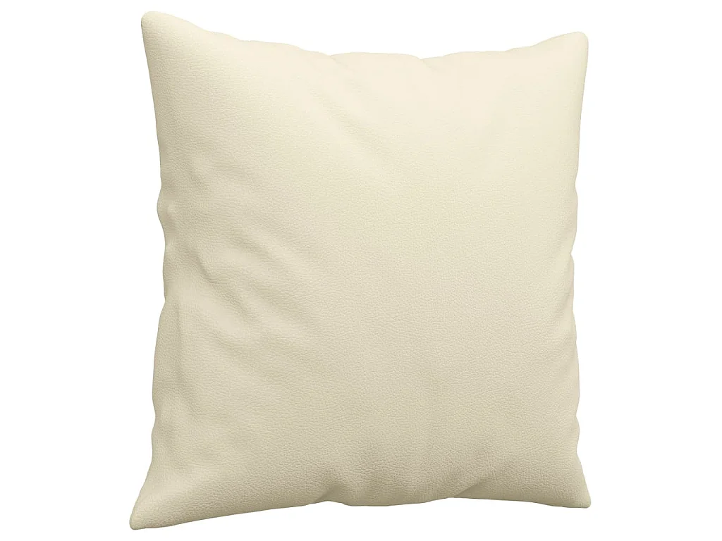 Canapé 2 places avec oreillers crème 120 cm similicuir