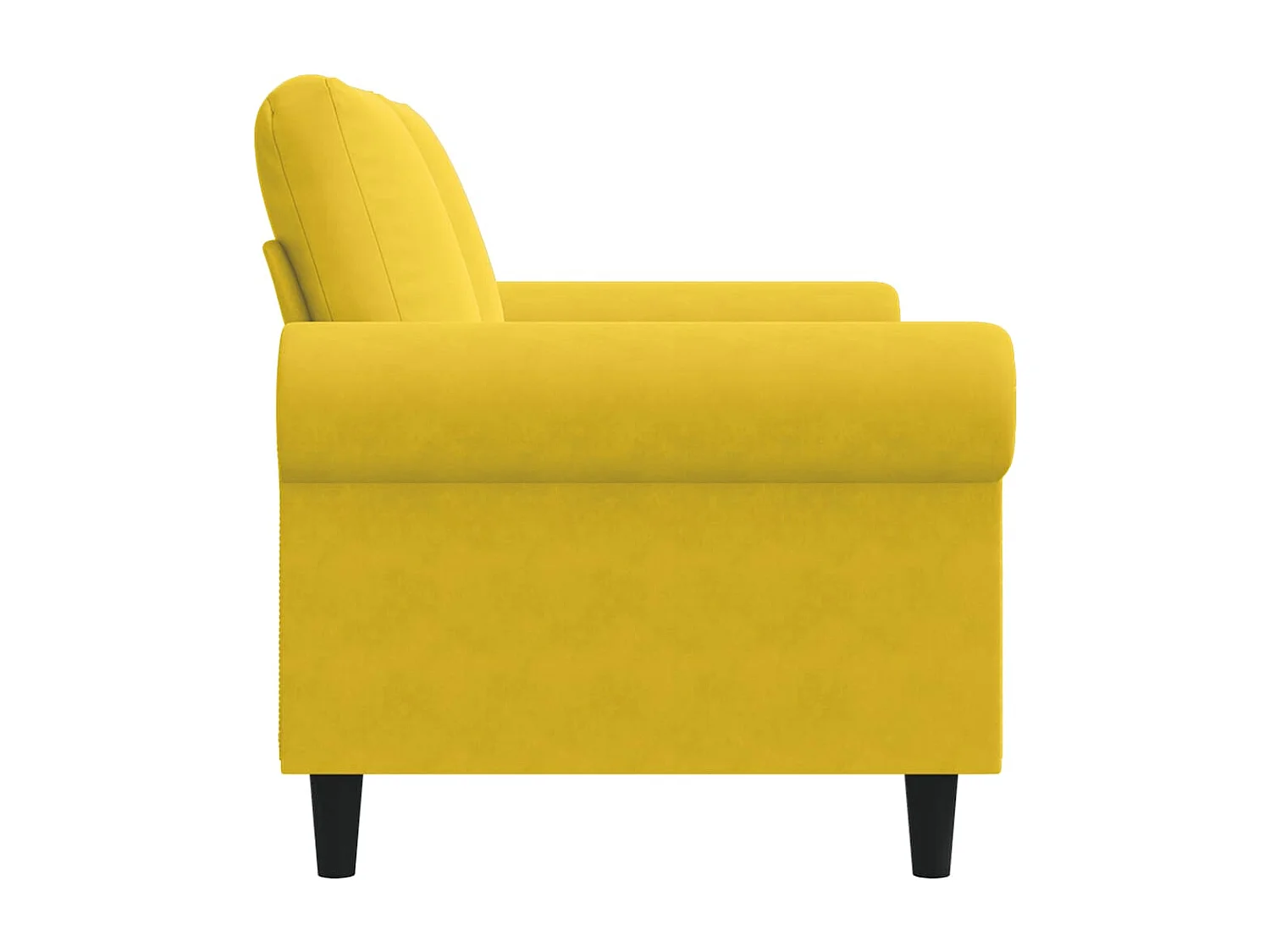 Canapé à 2 places Jaune 120 cm Velours