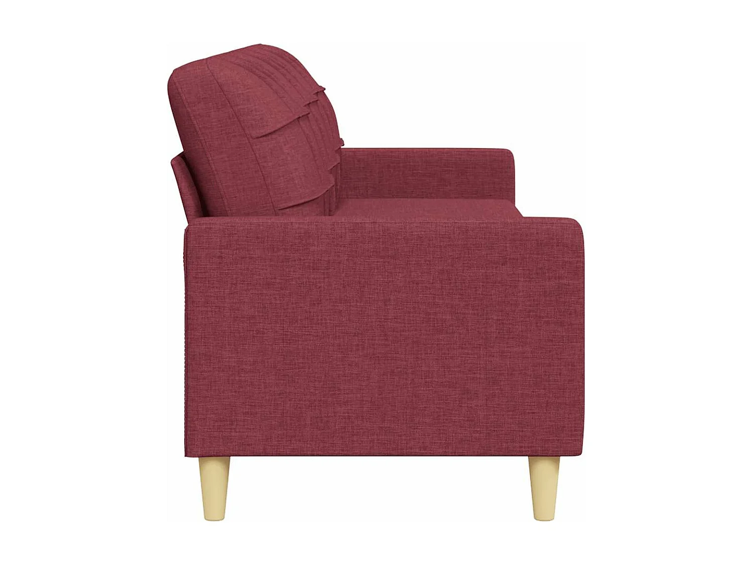 Sofá de 3 plazas de tela rojo tinto 210 cm