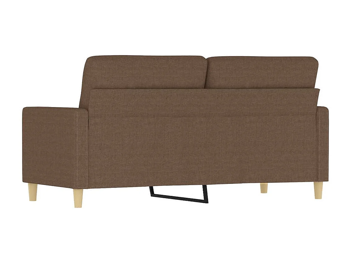 Canapé à 2 places Marron 140 cm Tissu