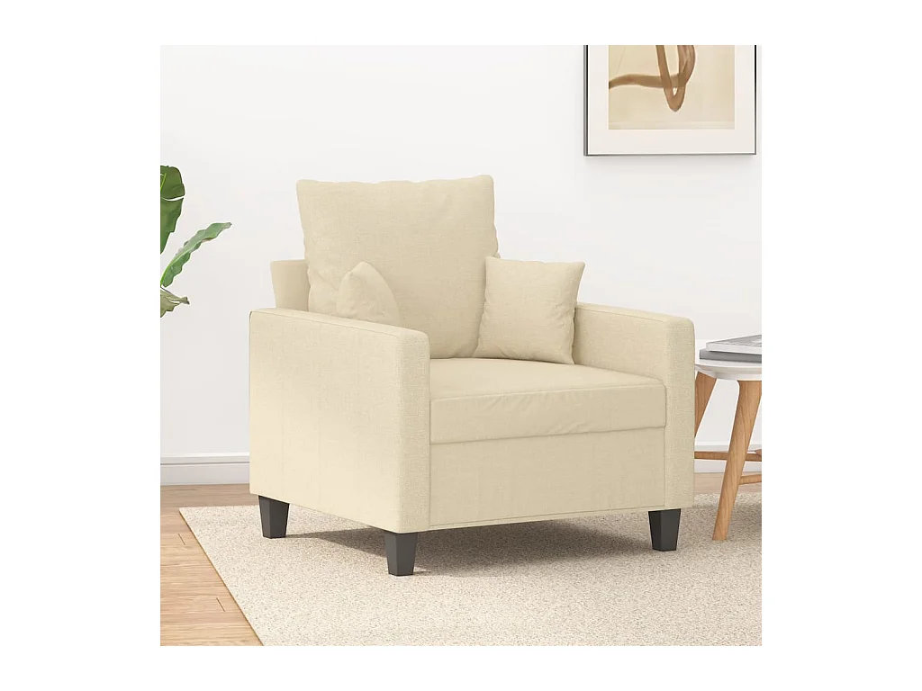 Fauteuil Crème 60 cm Tissu