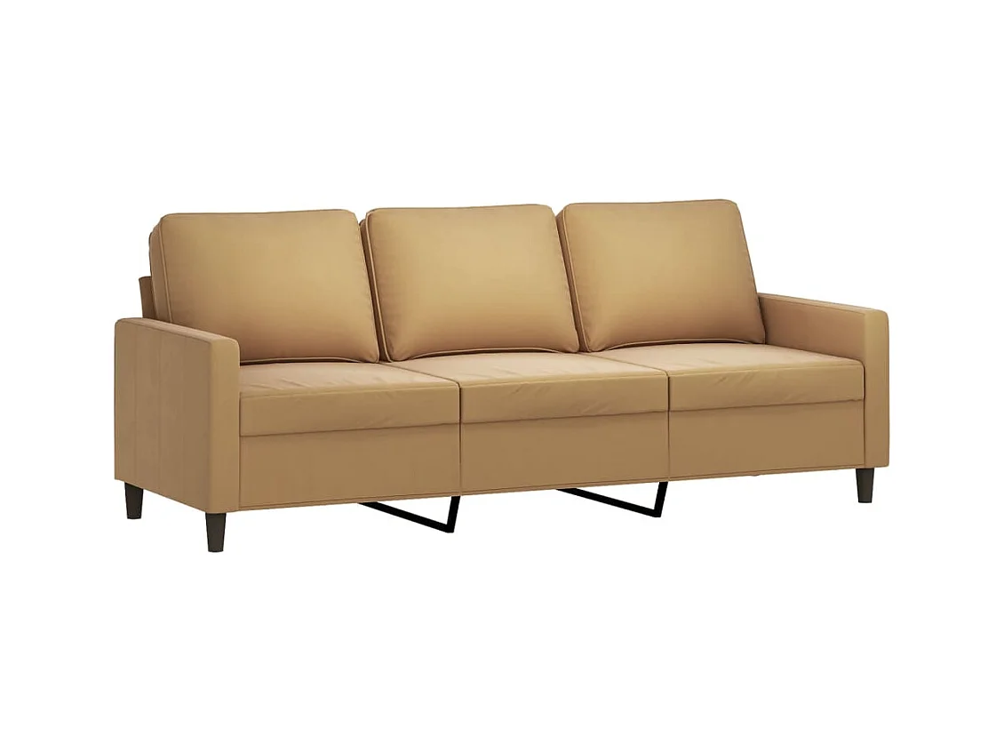 3-Sitzer-Sofa Braun 180 cm Samt