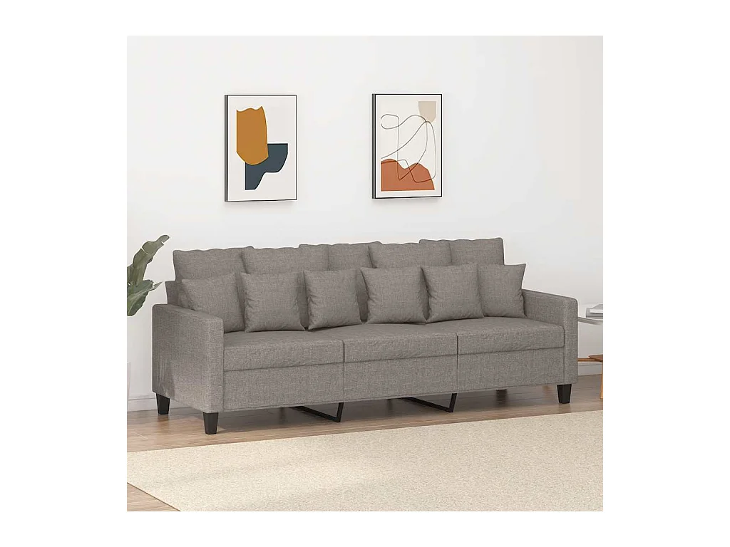 3-Sitzer-Sofa Taupe 180 cm Stoff