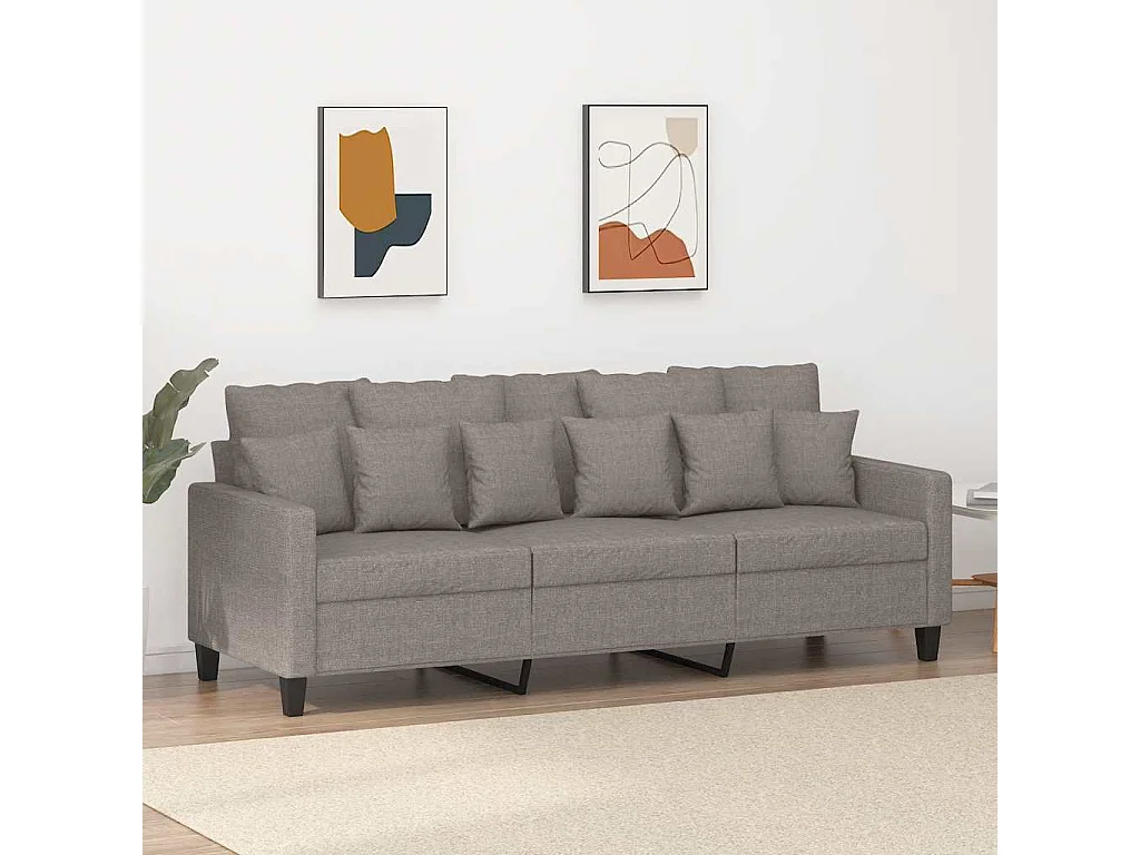 Canapé à 3 places Taupe 180 cm Tissu
