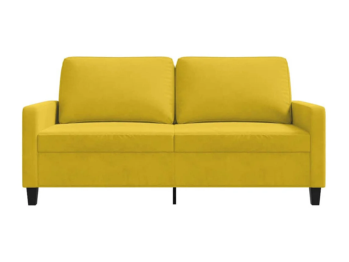 2-Sitzer-Sofa Gelb 140 cm Samt