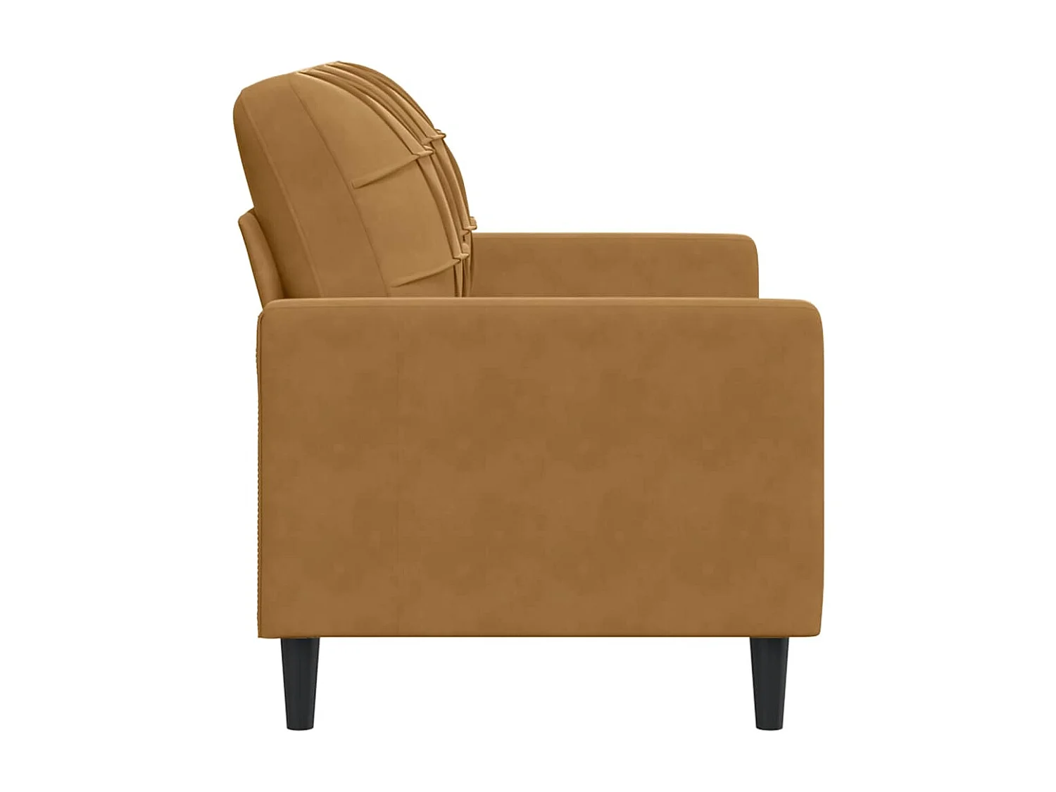 Canapé à 2 places Marron 120 cm Velours