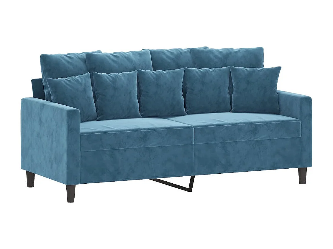 2-Sitzer-Sofa Blau 140 cm Samt