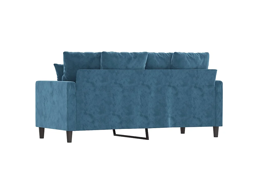Divano a 2 Posti Blu 140 cm in Velluto