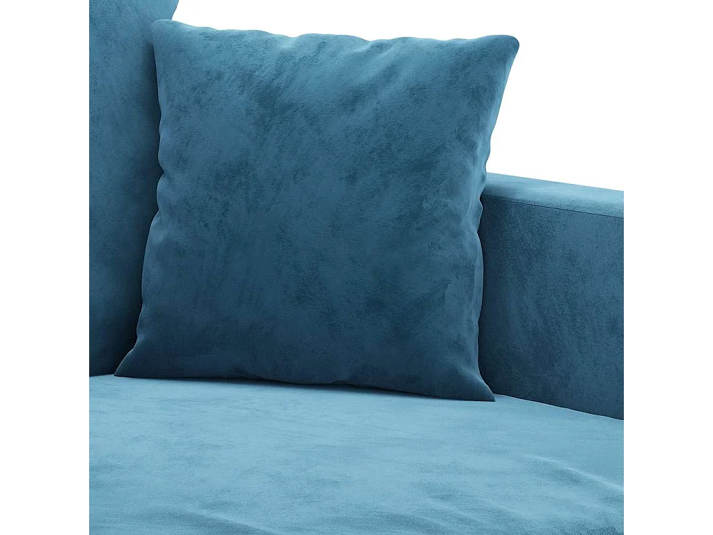 Divano a 2 Posti Blu 140 cm in Velluto