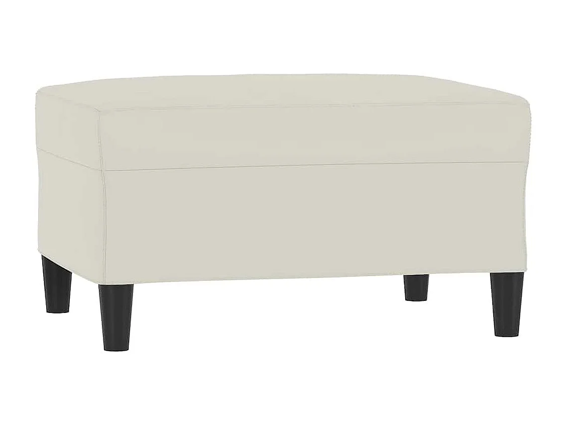 4-tlg. Sofagarnitur mit Kissen Creme Samt