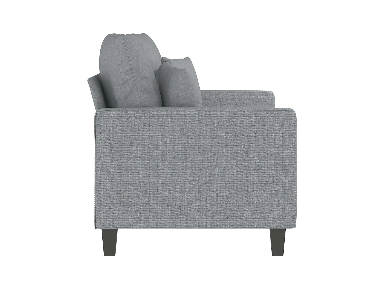 Canapé à 2 places Gris clair 120 cm Tissu