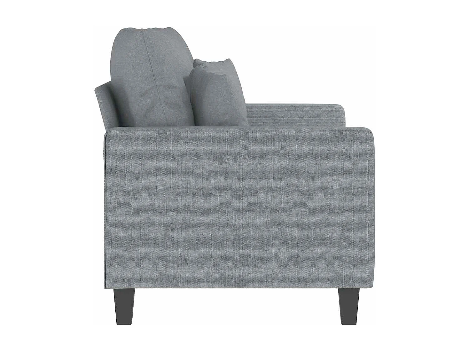 Divano a 2 Posti Grigio Chiaro 120 cm in Tessuto