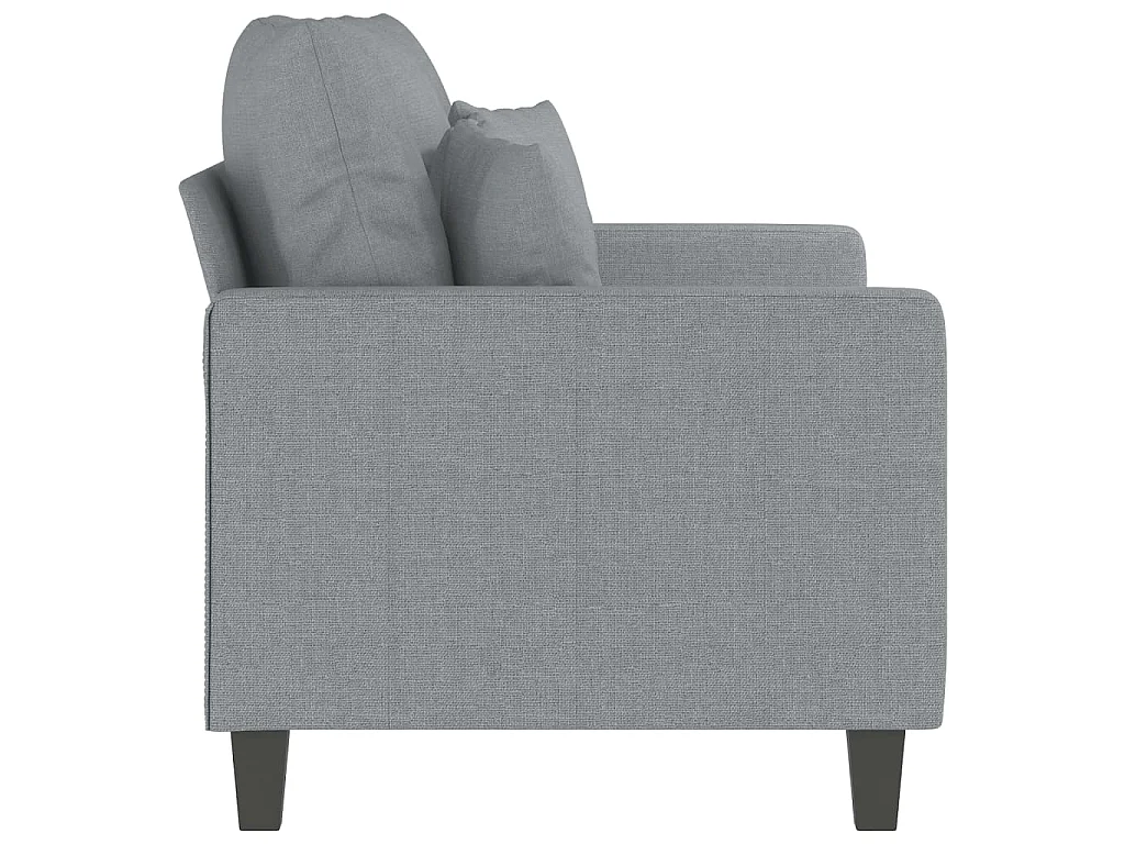 Canapé à 2 places Gris clair 120 cm Tissu