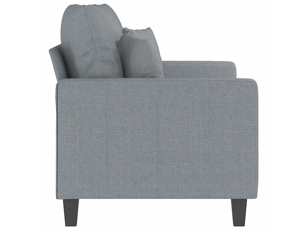 Canapé à 2 places Gris clair 120 cm Tissu