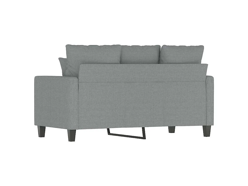 Canapé à 2 places Gris clair 120 cm Tissu
