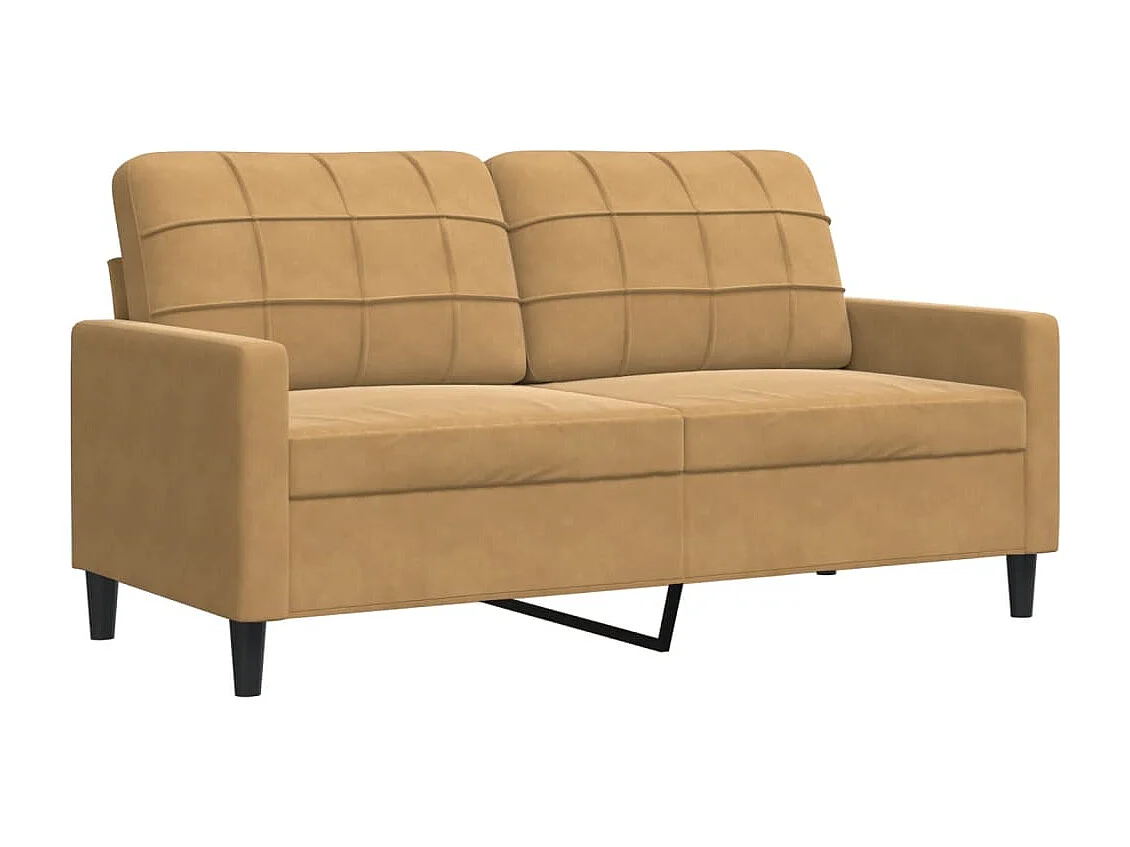 Tweezitsbank 140 cm stof bruin