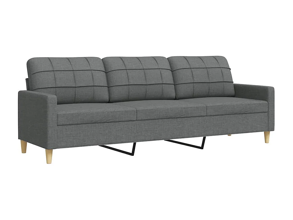 3-Sitzer-Sofa Dunkelgrau 210 cm Stoff
