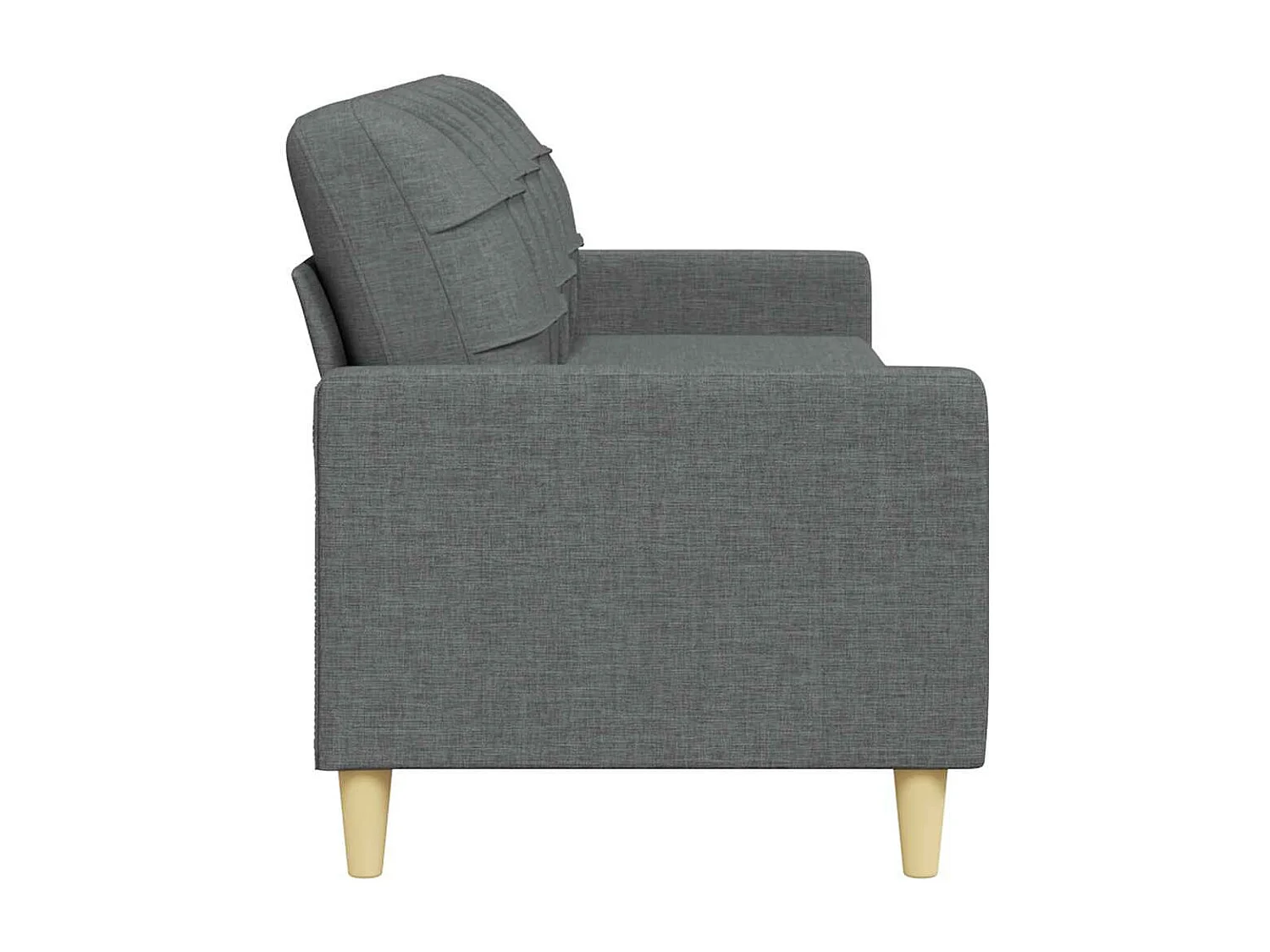 3-Sitzer-Sofa Dunkelgrau 210 cm Stoff