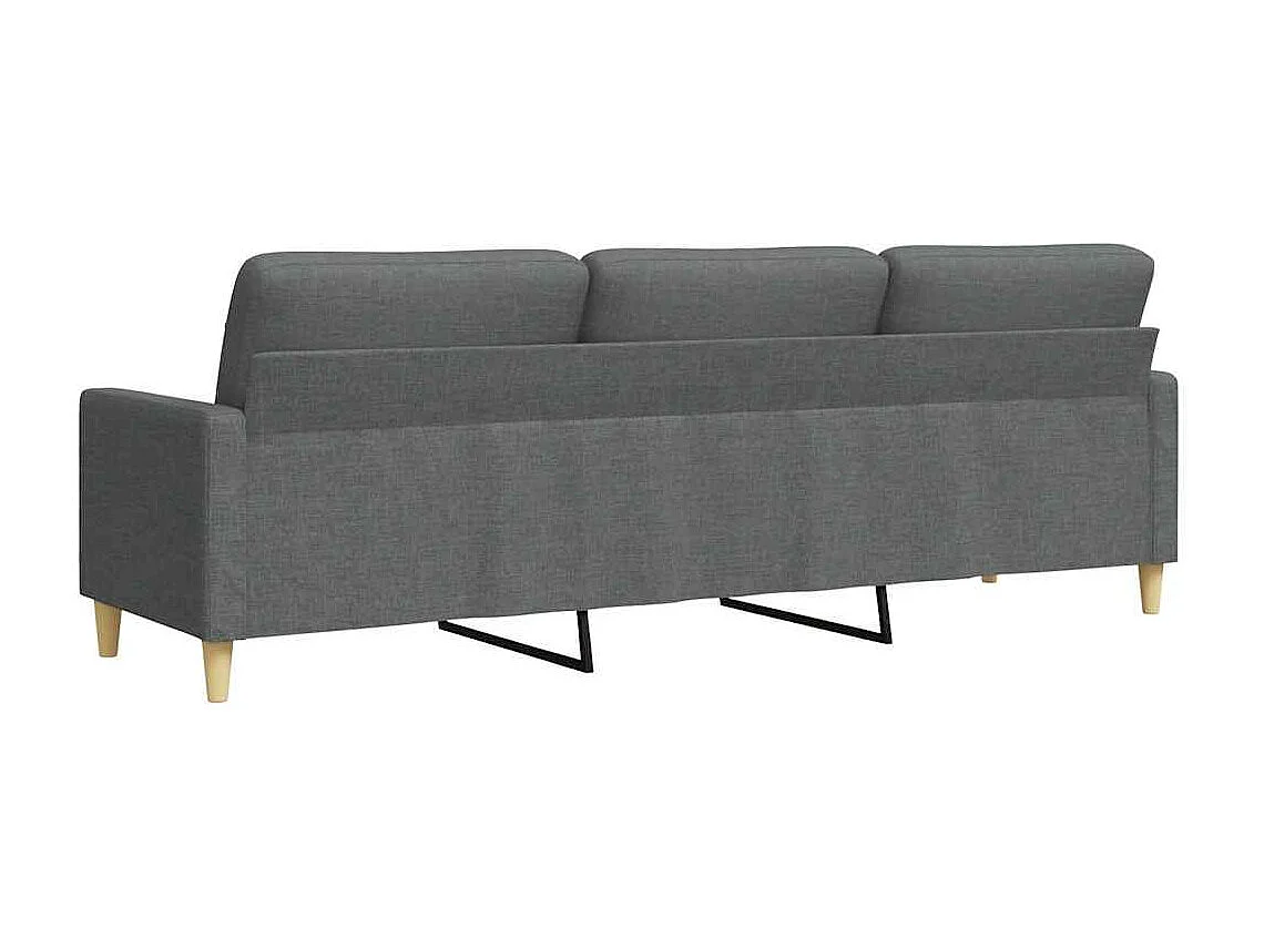 3-Sitzer-Sofa Dunkelgrau 210 cm Stoff