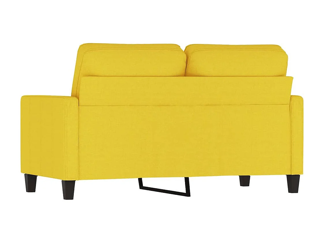 Canapé à 2 places Jaune clair 120 cm Tissu