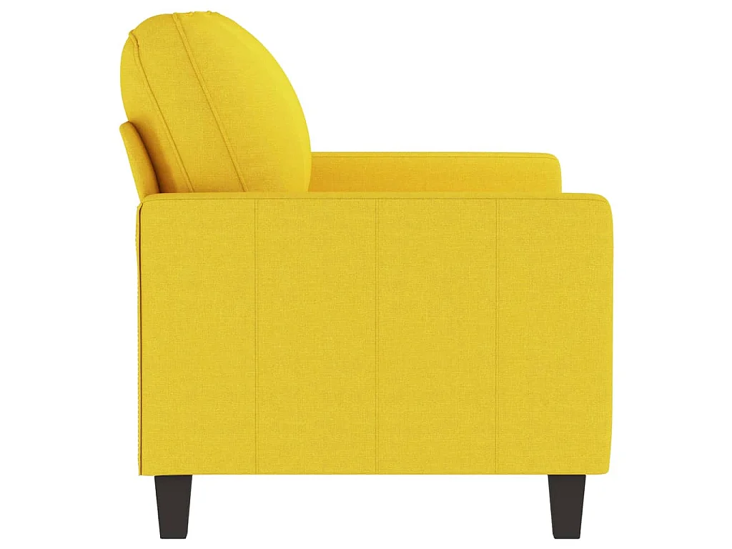 Canapé à 2 places Jaune clair 120 cm Tissu