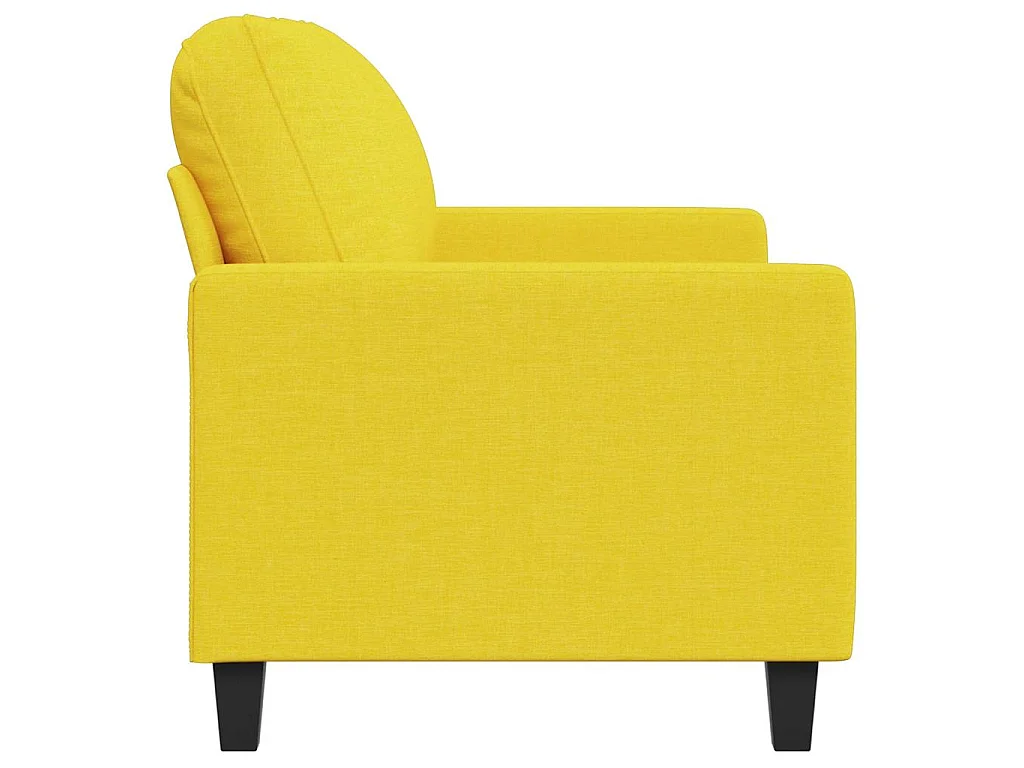 Canapé à 2 places Jaune clair 120 cm Tissu
