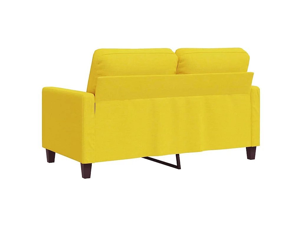 Canapé à 2 places Jaune clair 120 cm Tissu