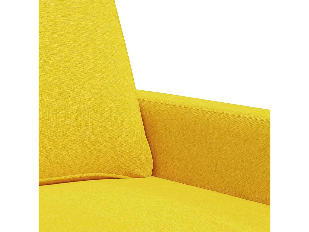 Canapé à 2 places Jaune clair 120 cm Tissu