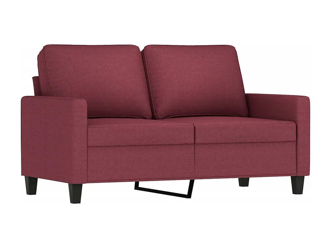 4-delige Loungeset met kussens stof wijnrood
