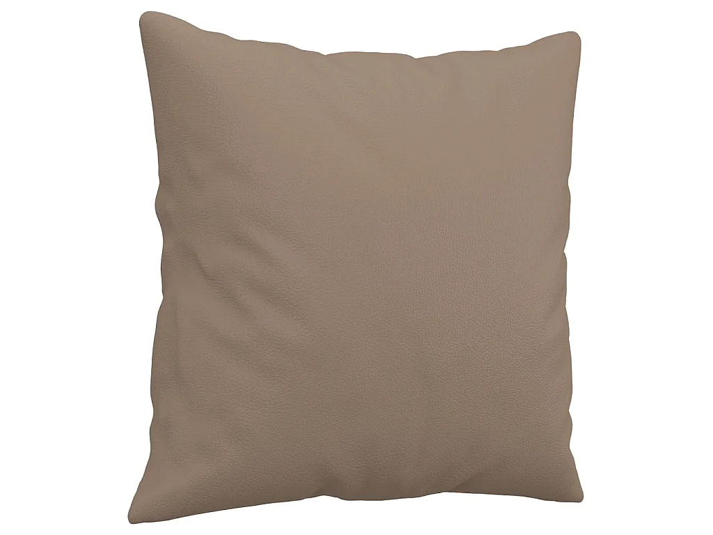 Tweezitsbank met sierkussens 120 cm kunstleer cappuccinokleurig