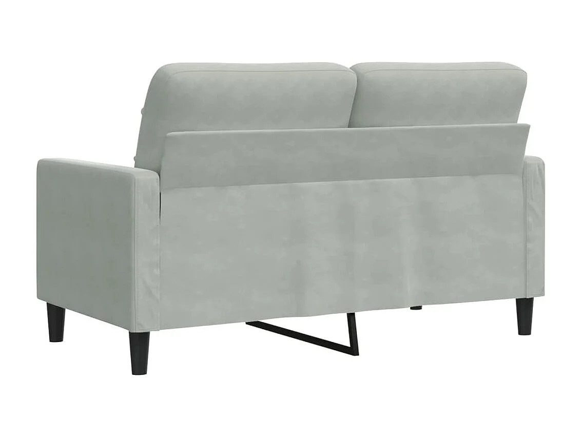 Sofá de 2 plazas de terciopelo gris claro 120 cm