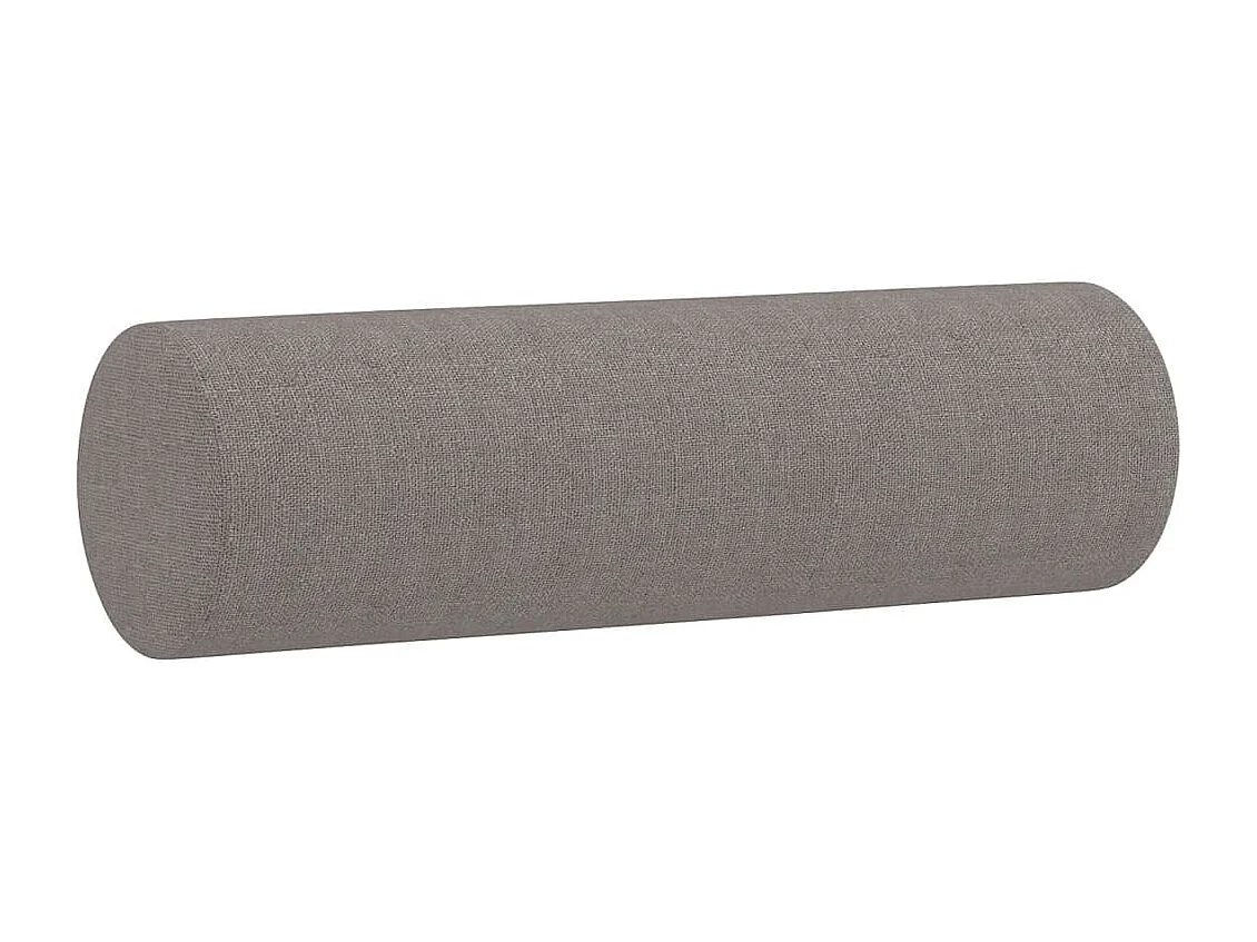 Driezitsbank met sierkussens 180 cm stof taupe