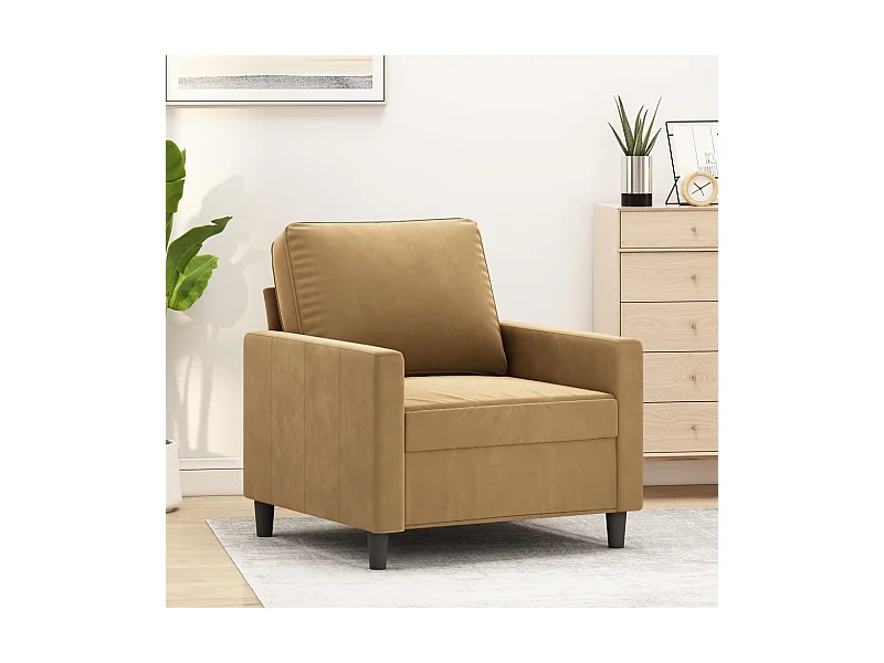 Sessel Braun 60 cm Samt