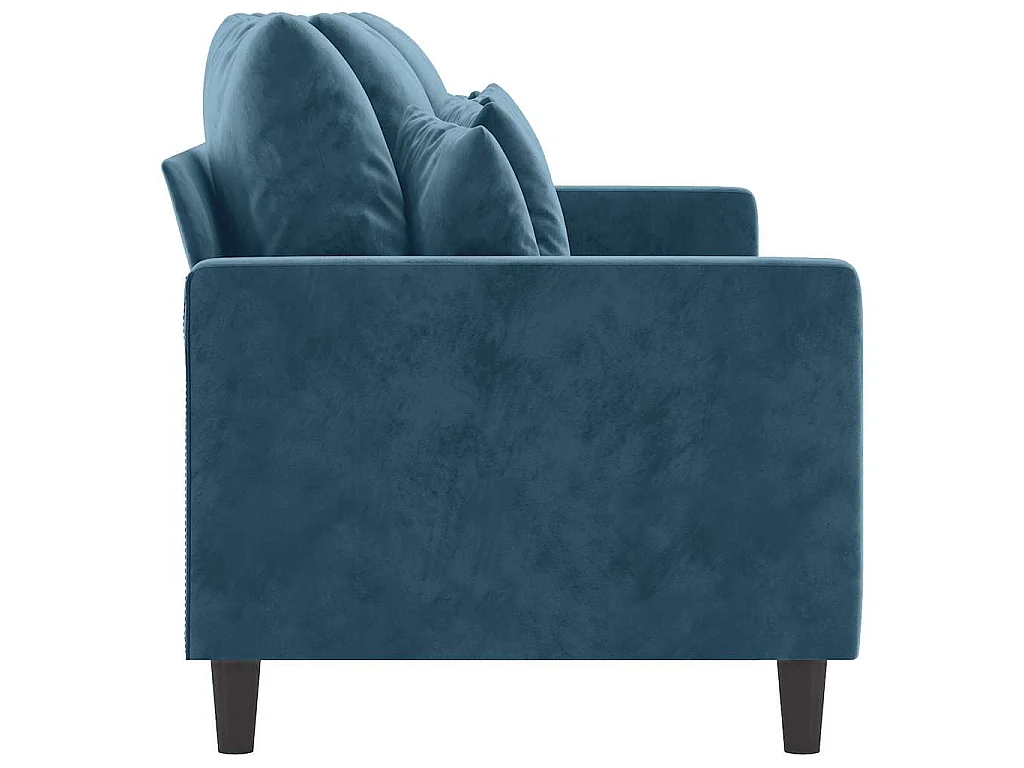 Driezitsbank 180 cm fluweel blauw