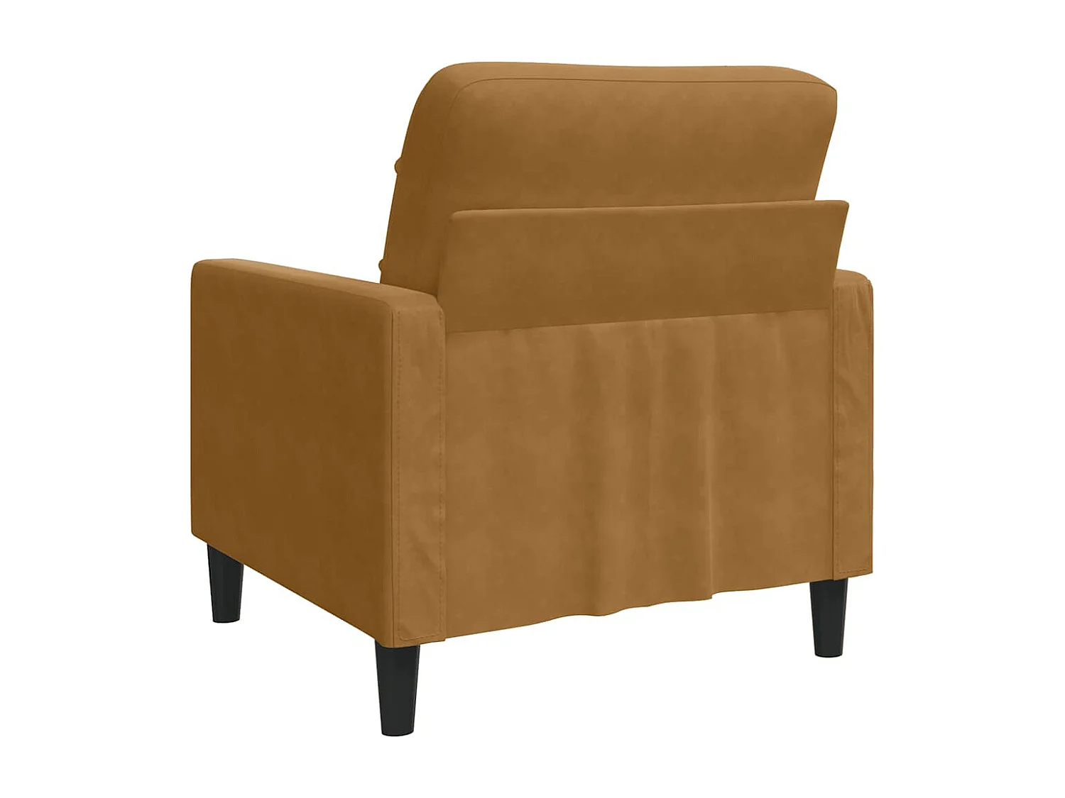 Fauteuil Marron 60 cm Velours