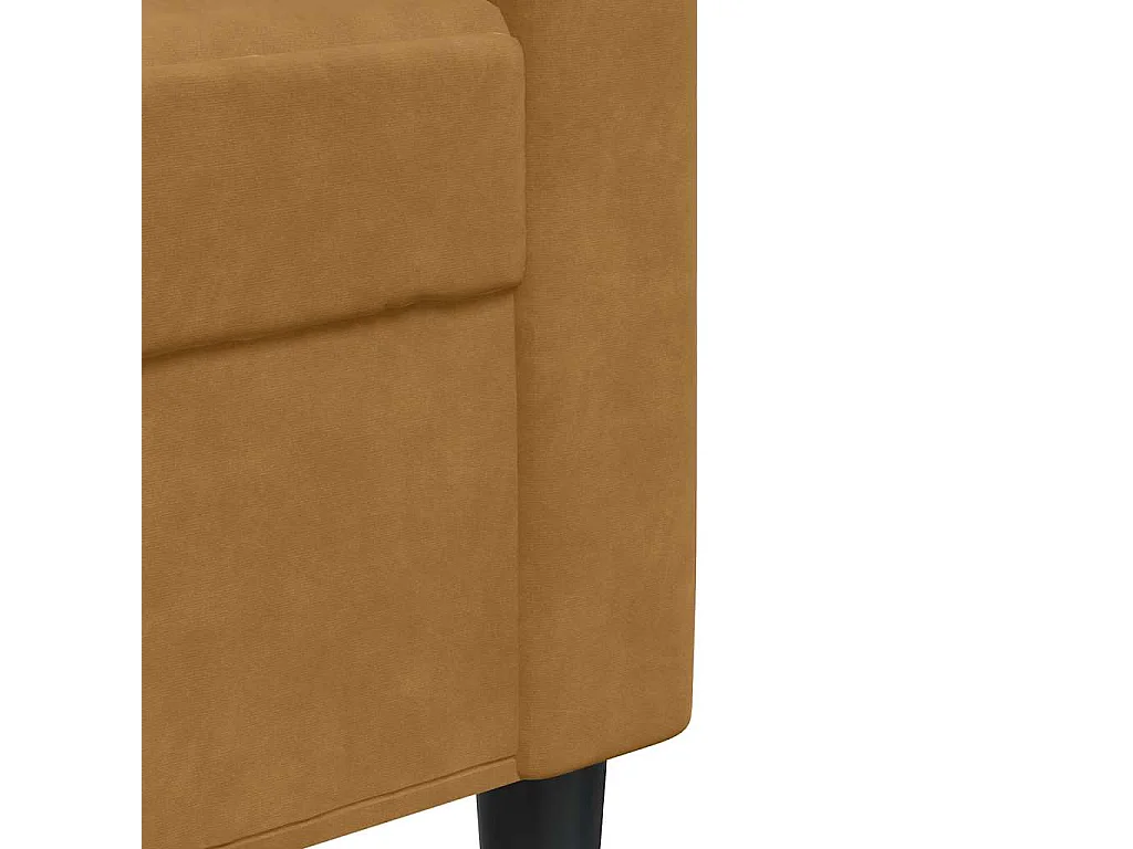 Fauteuil Marron 60 cm Velours