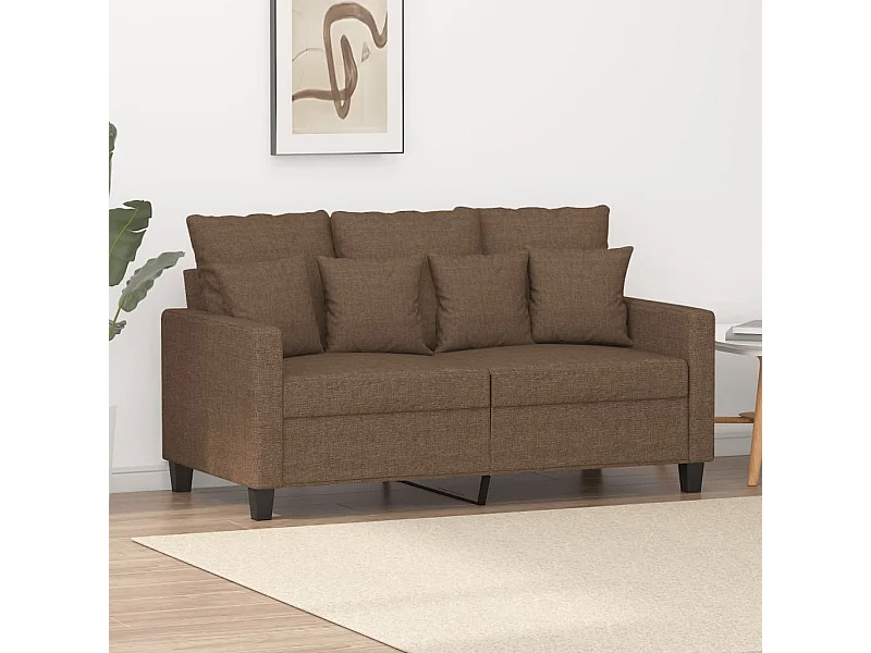 2-Sitzer-Sofa Braun 120 cm Stoff