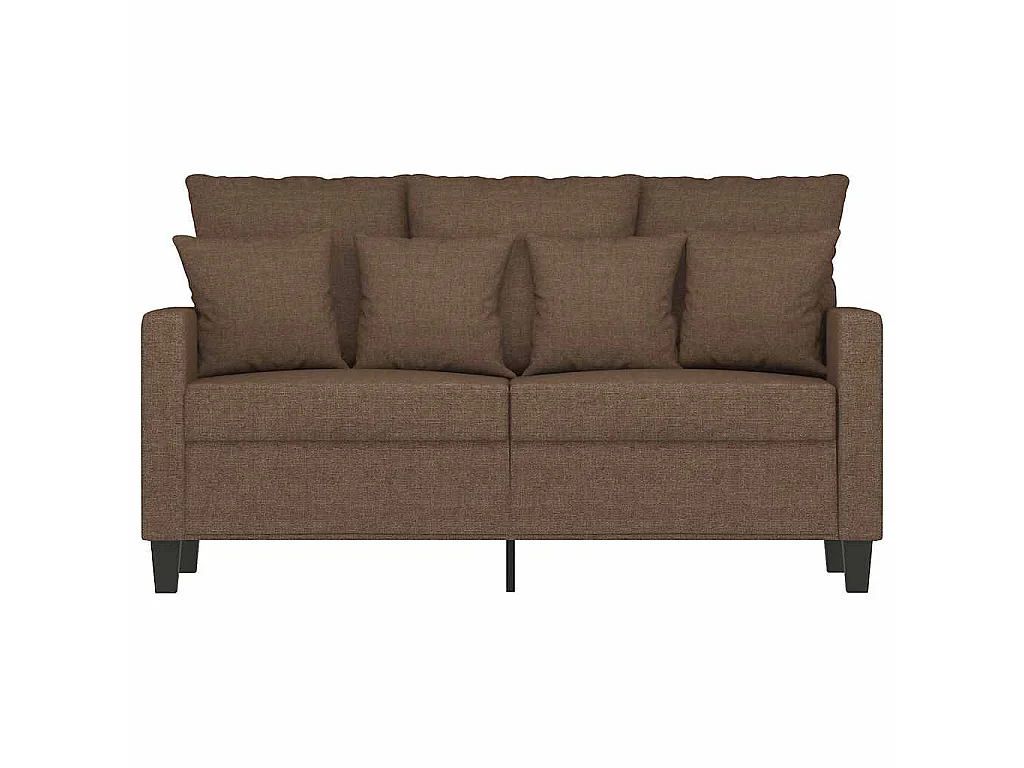 Canapé à 2 places Marron 120 cm Tissu