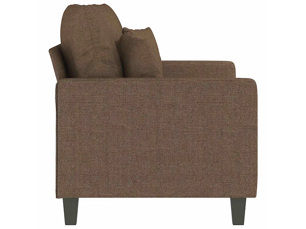 Canapé à 2 places Marron 120 cm Tissu
