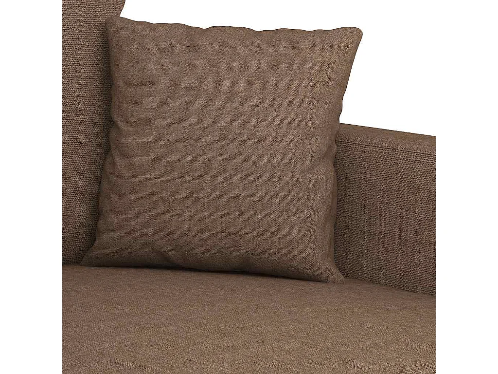 Canapé à 2 places Marron 120 cm Tissu