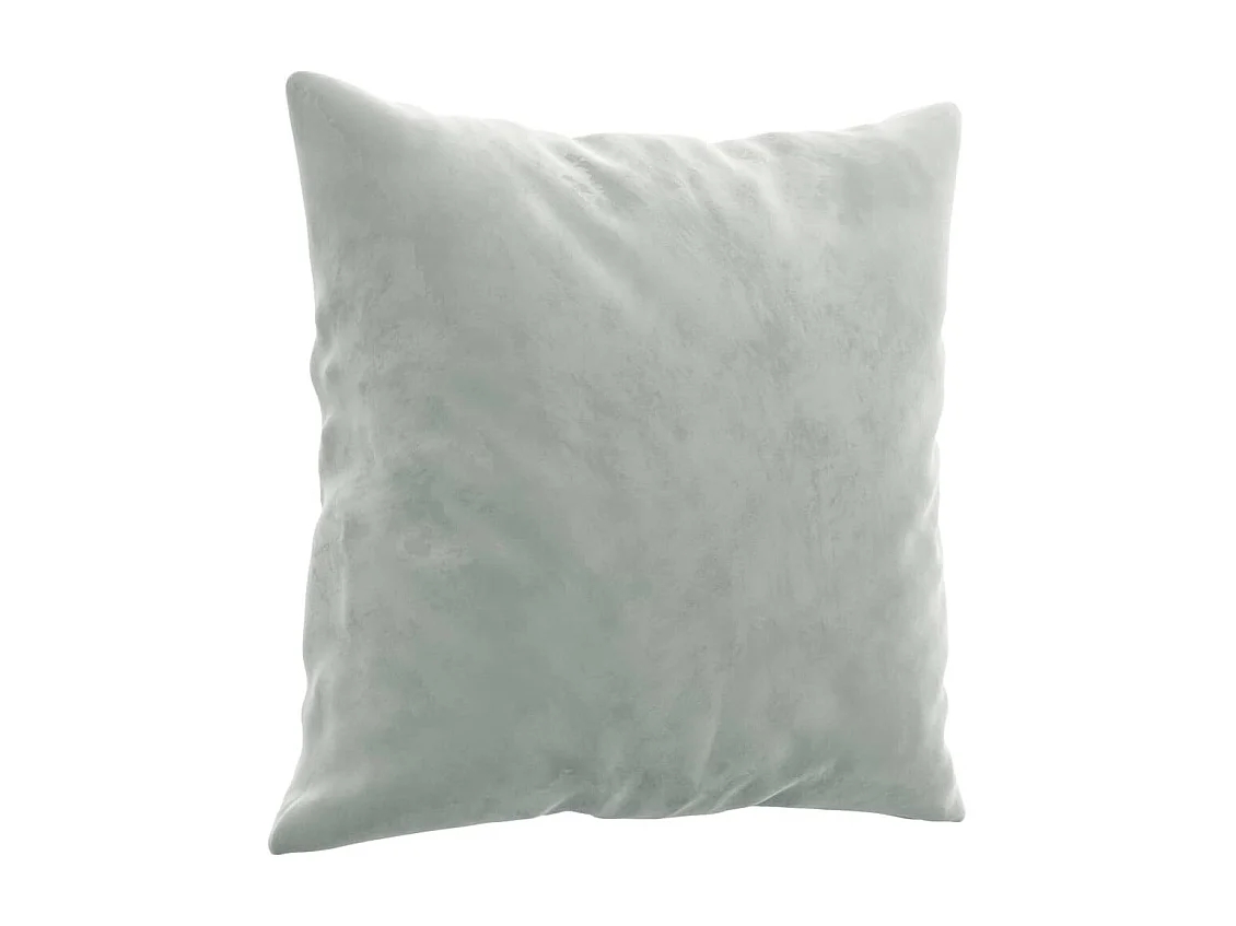 Set di Divani 3 pz con Cuscini Grigio Chiaro in Velluto