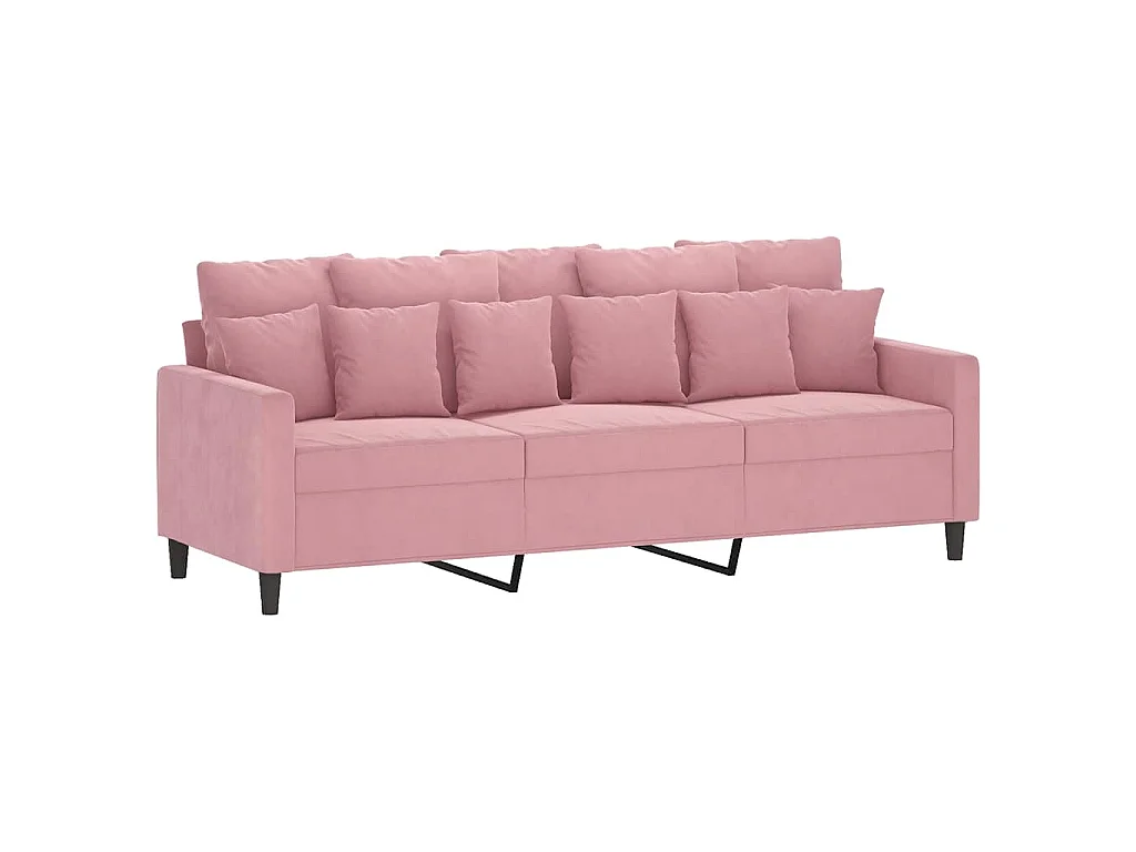 Canapé à 3 places Rose 180 cm Velours