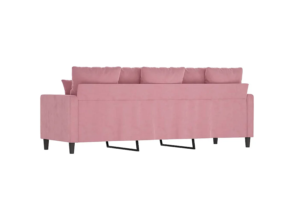 Canapé 3 places en velours rose