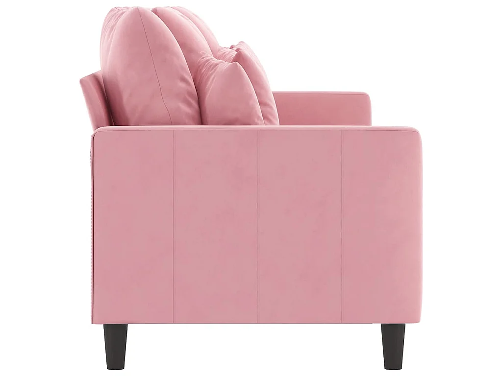 Canapé 3 places en velours rose