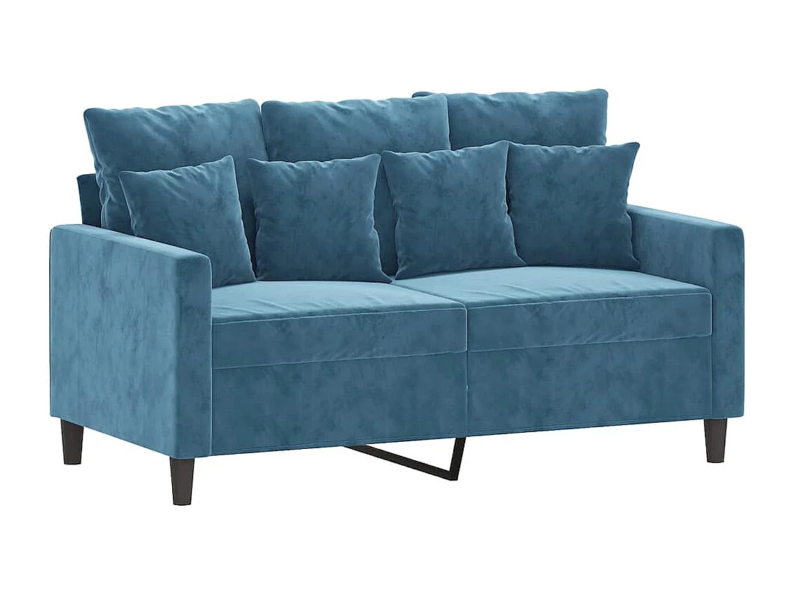 2-Sitzer-Sofa Blau 120 cm Samt
