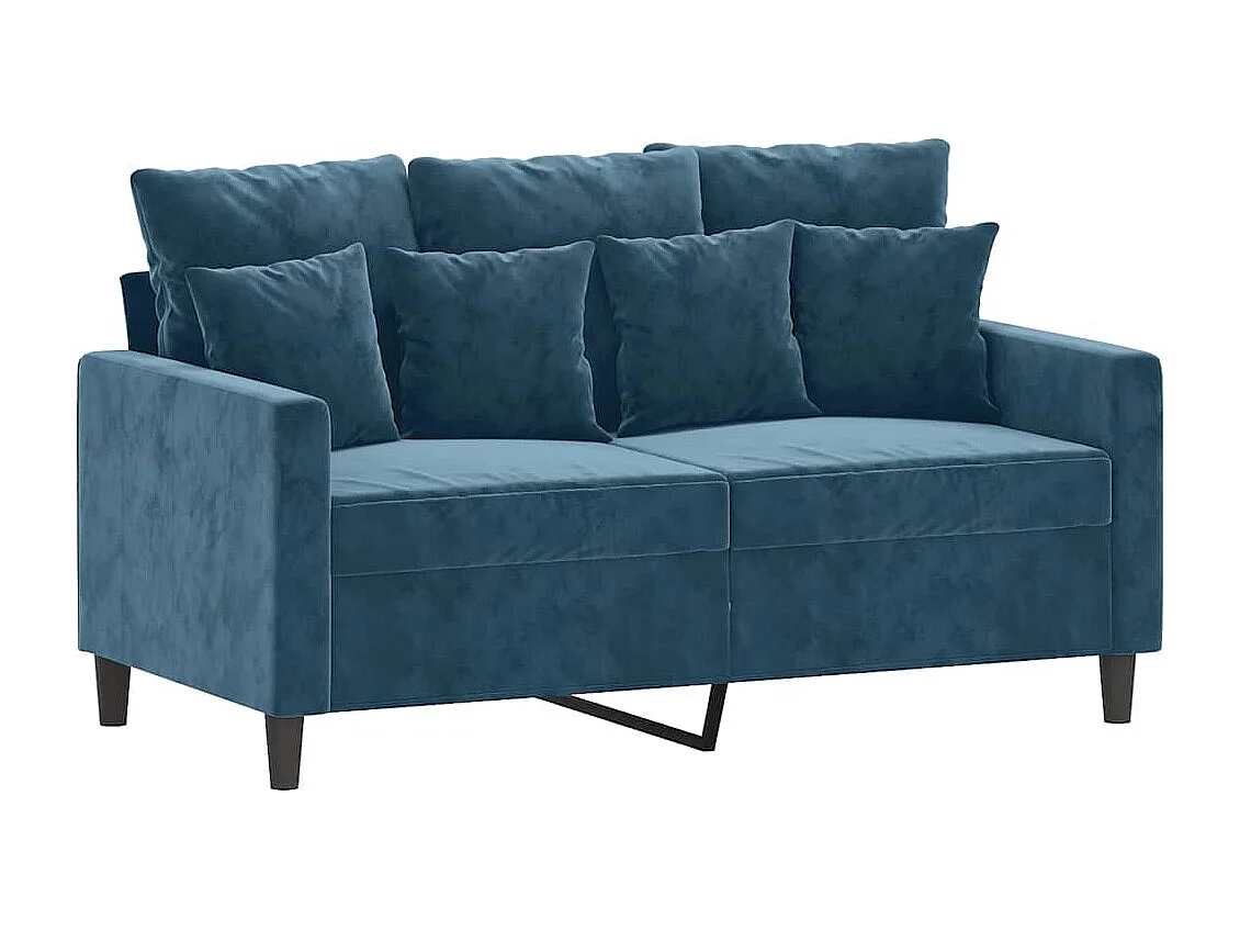 2-Sitzer-Sofa Blau 120 cm Samt