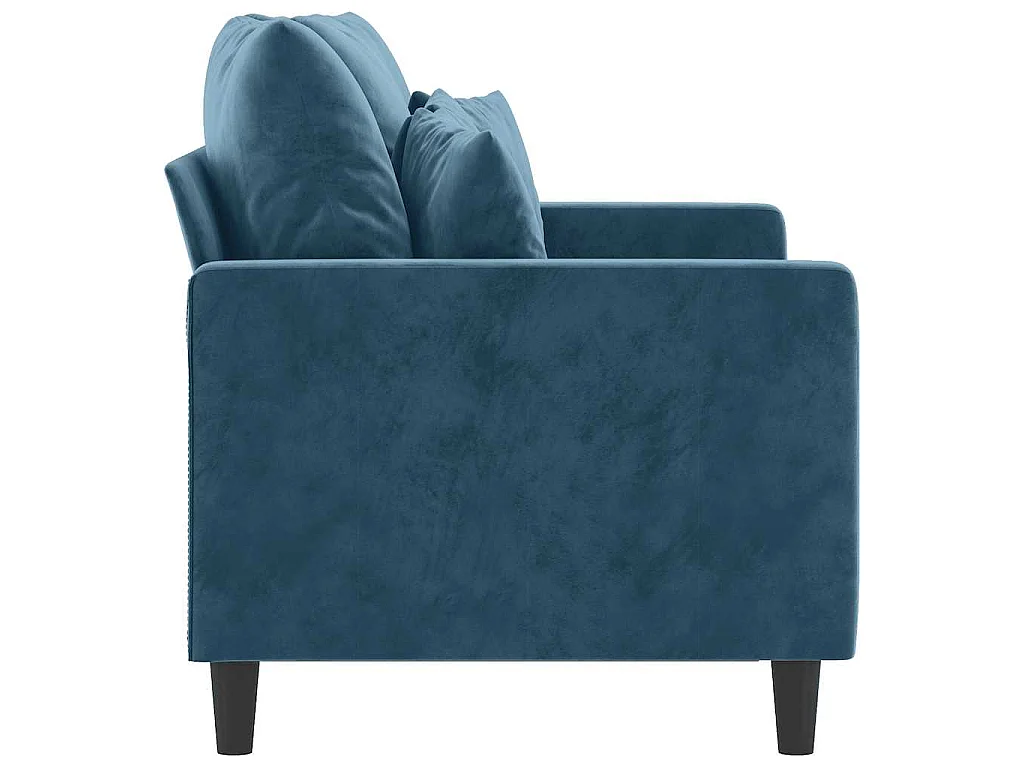 2-Sitzer-Sofa Blau 120 cm Samt