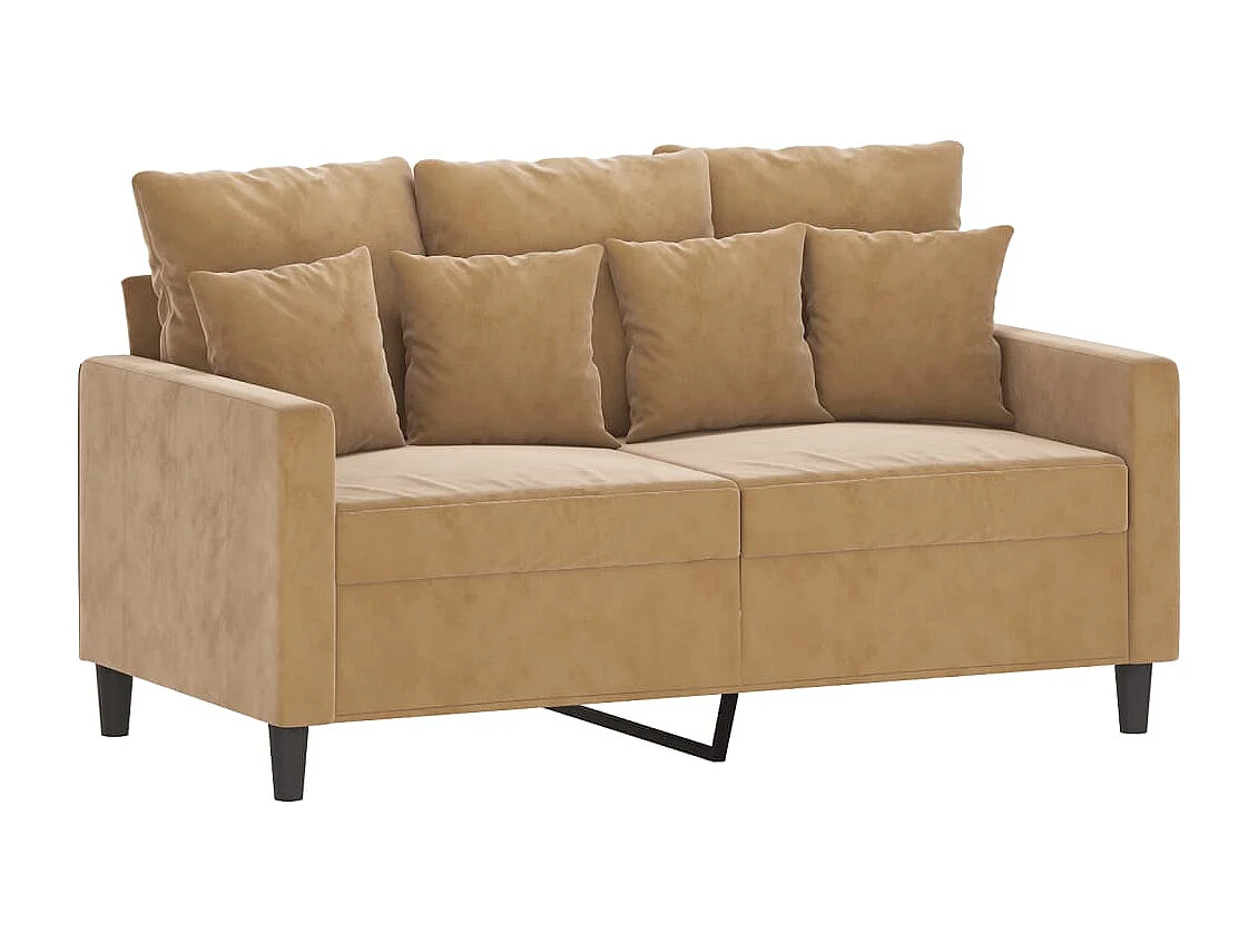 2-Sitzer-Sofa Braun 120 cm Samt